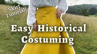 Easiest Walking Skirt Ever Modern Sewing for Historical Costuming [upl. by Ollopa665]