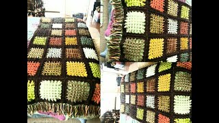 KARE MOTİFMATİK BATTANİYE MODELİ YAPILIŞI  BLANKET CONSTRUCTİON interesting technique [upl. by Aenad342]