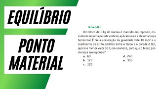 Questão 01  IbmecRJ Um bloco de 6 kg de massa é mantido em repouso encostado em uma parede [upl. by Aissat658]