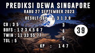 PREDIKSI SGP RABU 27 SEPTEMBER 2023  BOCORAN TOGEL SGP HARI INI  RUMUS EKOR SGP HARI INI [upl. by Neelloj]