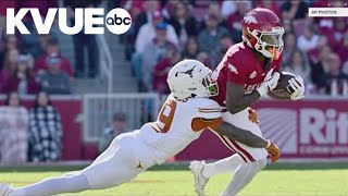 Texas Longhorns stay in AP Poll top 3 after victory against Arkansas Razorbacks [upl. by Bradway]