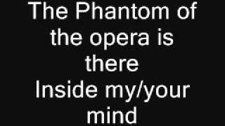 The Phantom of the opera Lyrics [upl. by Llerruj161]