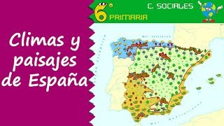 Climas y paisajes de España Sociales 6º Primaria [upl. by Bouzoun]