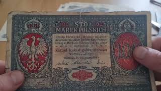 Banknot Polski 100 Marek 1916 Jenerał [upl. by Goulder]