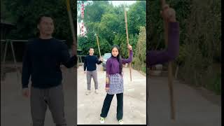 Kungfu china master 158Hướng dẫn múa gậy 霞光腊月kungfu wing chun [upl. by Ahsenyl470]