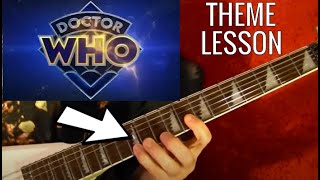 Dr Who Theme  TV Show  Guitar Lesson [upl. by Ettenan]