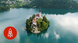 Visit the Slovenian Island on an Emerald Lake [upl. by Mendel]