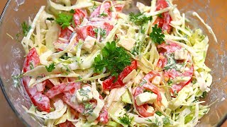 Dieser leckere Krautsalat mit Fetakäse und Tomaten ist super zum Grillen I Sommersalat Rezept [upl. by Nolyk271]