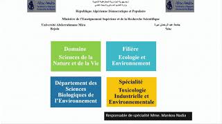 Présentation spécialité Toxicologie Industrielle et Environnementale Par Mme MANKOU [upl. by Assilat]