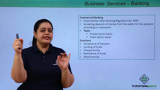 Class 11th – Business Service – Banking  Business studies  Tutorials Point [upl. by Aluap81]