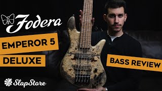 Bass Review Fodera Emperor 5 Deluxe Buckeye Burl 2024 ft DavidVause [upl. by Applegate201]