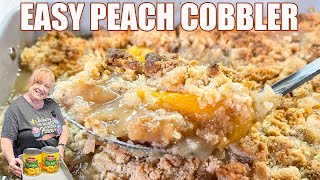 EASY PEACH COBBLER A Summertime Delicious Dessert [upl. by Thorfinn]