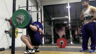 160kg Back Squat x 5 Reps  90kg BW [upl. by Tabbie]