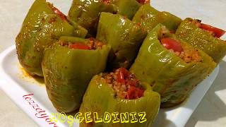 ZEYTİNYAĞLI BİBER DOLMASI  TAM ÖLÇÜLÜ DOLMA TARİFİ  NEFİS YEMEK TARİFLERİ [upl. by Naiva547]