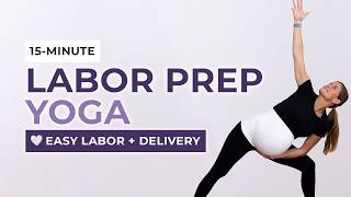 15Minute Prenatal Yoga For Third Trimester Labor Prep [upl. by Notnilc102]