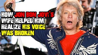 How Jon Bon Jovis Wife Helped Him Realize His Voice Was Broken [upl. by Llewej]