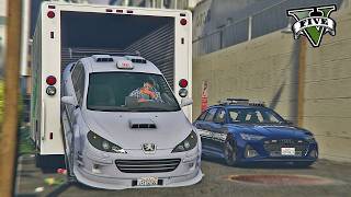 ON VOLE LA PEUGEOT 407 DE TAXI 5 LA GENDARMERIE NOUS POURSUIT  GTA V RP MOD [upl. by Padgett198]