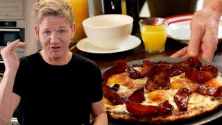 Gordon Ramsays Bacon Eggs And Hash Browns [upl. by Rehotsirk81]