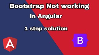 Bootstrap is not working in Angular  Angular tutorial  bootstrap css bot ￼working in angular [upl. by Hidie]