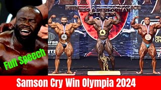 Samson Dauda Cry after Win Olympia 2024 amp Emotional Speech  Hadi Choopan Sad😭Derek Lunsford [upl. by Ishmael]