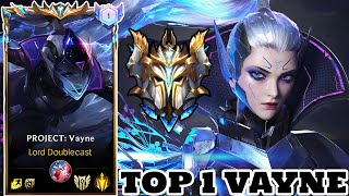 Wild Rift Vayne  Top 1 Vayne Gameplay Rank Sovereign [upl. by Aneryc]