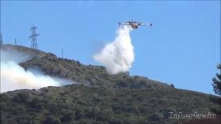 Canadair  incendie entre BanyulssurMer et Cerbère 19 juin 2016  HD vidéo 198 [upl. by Zarah]