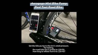 Aerogogo GIGA PUMP for Cycling Real Test for Road Bike with 120PSI Tire Inflation [upl. by Bob]