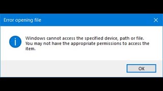CORRIGÉ Windows ne peut pas accéder au périphérique au chemin daccès ou au fichier spécifié [upl. by Flo]
