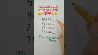 Add math speed calculation skills🤗😍🧠💯❤ maths addition mathpuzzle multiplication foryou [upl. by Kcirrez]