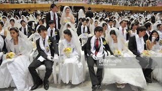 Moonies mass wedding held in South Korea BBC News [upl. by Mahtal]