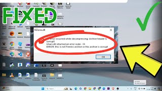 How to Fix unarcdll returned an error code 14  1 [upl. by Clarette]