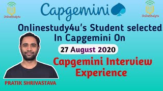 Capgemini Interview Experience  Selected in Capgemini  Technical and HR interview [upl. by Stich]