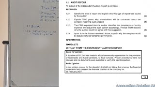 Grade 12 Accounting Term 1  Paper 1 Audit Report amp Corporate Governance [upl. by D'Arcy]