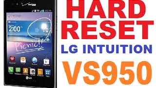 HOW TO HARD RESET WIPE DATA FACTORY RESET LG INTUITION VS950 [upl. by Aretak77]