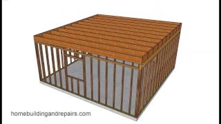 Illustrated Example of Easy Shed and Garage Framing With Shed Roof [upl. by Kristine]