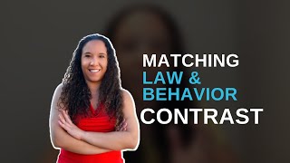 Matching Law v Behavior Contrast [upl. by Gnihc]