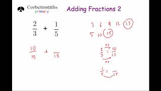 Adding Fractions with Different Denominators  Primary [upl. by Cogan]