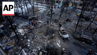 RussiaUkraine war Russian missile attack on Kyiv injures dozens [upl. by Olatha]