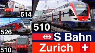 S Bahn in Zurich Departure Arrival Pass [upl. by Seppala]