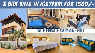 3BHK Villa in Igatpuri  Starting from Rs1500  Best place to stay in Igatpuri  Igatpuri Tourism [upl. by Nyladnek]