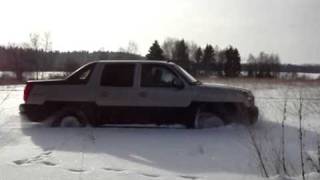 Chevy Avalanche in deep snow [upl. by Rayner]