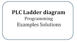 MechatronicsPLCExamples PLC Ladder diagram examples solutions [upl. by Adanama]