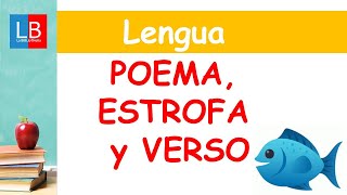 POEMA ESTROFA Y VERSO para niños ✔👩‍🏫 PRIMARIA [upl. by Atnek]