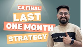 Ultimate Revision Strategy for last 1 month  CA Final  AFM  FR  Audit cafinal castudents [upl. by Yllehs]