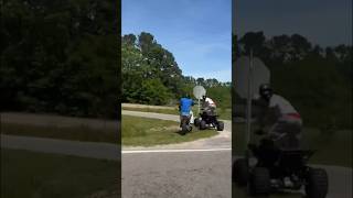 Trx wheelie fail hit stop sign bikelife [upl. by Tabib]