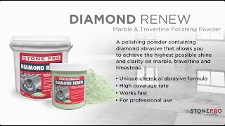 StonePro Diamond Renew Polishing Powder  Polishing White Marble Floor [upl. by Ellehsal718]