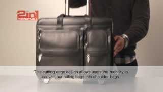 McKlein USA 2in1 wheels detachable business briefcase [upl. by Sigfried]