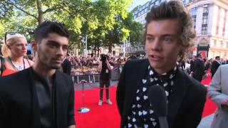 Harry Styles amp Zayn Malik Interview  ONE DIRECTION THIS IS US Premiere [upl. by Ayikal]