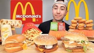 MUKBANG EATING Mcdonalds SAUCY Big Mac Quarter Pounder Filet O Fish CRISPY Nuggets Holiday Pie [upl. by Doomham]