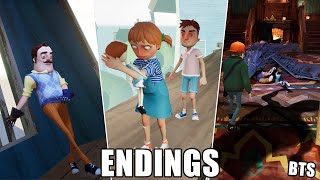 All Hello Neighbor Endings  Behind The Scenes [upl. by Kast799]